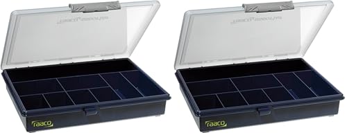 Image of Raaco 136150 5-9 Assortment Box with 9 compartments, Blue (Pack of 2)