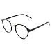 Glasses Queen 201565 Vintage Inspired Horned Rim Metal Bridge Clear Lens Eye Glasses,Shiny Black