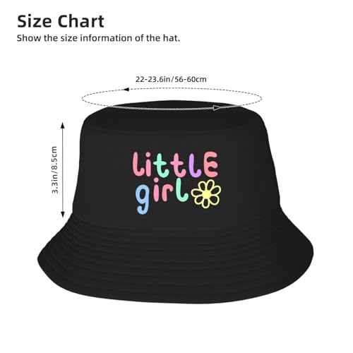 Summer Style Essential Little Girl Double Layer Fold Able Fisherman Hat Sun Cap for Sun Protection and Fashion! Black4