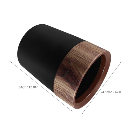 Caneca de basura plástica con diseño madera 14L miniatura 4