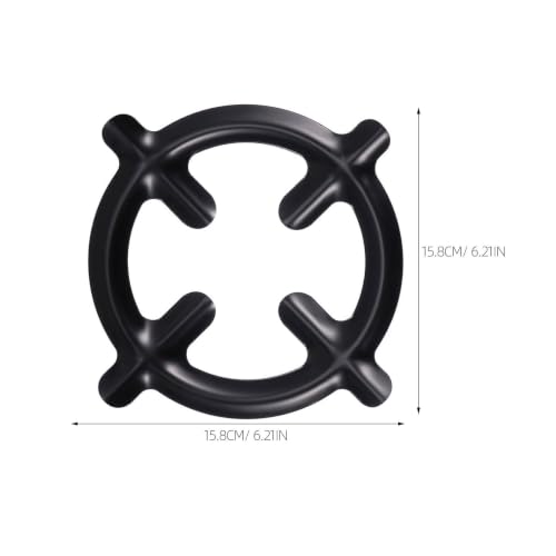 Soporte para Cafetera Espresso de Hierro Soporte Universal Negro de Cocina Reductor de Gas 5 Pzs 3
