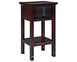 Signature Design by Ashley Marnville Rustic Wood Accent Table With USB Hook Up, Brown