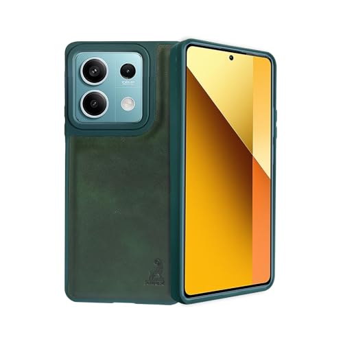 Image of AIBEX Shield Back Cover Case Compatible with Xiaomi Redmi Note 13 5G Back Cover | Flexible Vegan Leather | Full Camera Protection | Raised Edges | Super Soft-Touch | Bumper Case