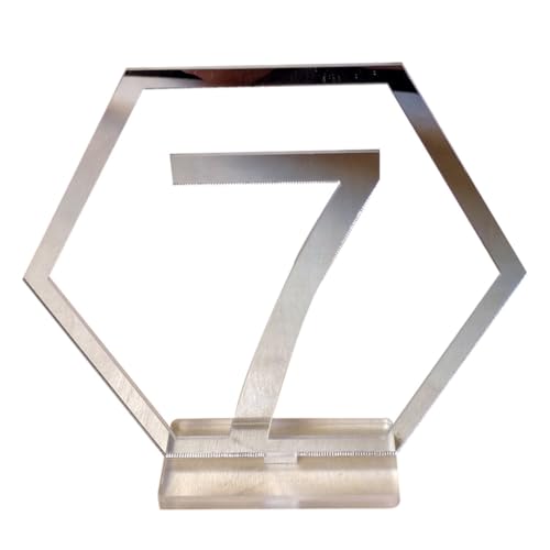 Numéros de table de mariage acrylique argenté pour un plan de table fluide et sans stress