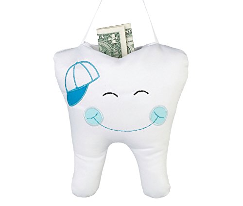 Lillian Rose Tooth Pillow, Blue Cap, 6.5" x 7.5"