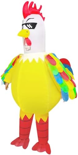WQWOVRVO Inflatable Chicken Costume Adult Funny Inflatable Costume for Halloween Cosplay Party Easter