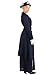 Mary Poppins Costume for Women, Magical English Nanny Costume, Navy Blue Dress and Top Hat for Cosplay Dress-Up X-Large
