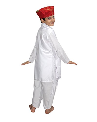 Image of Kaku Fancy Dresses National Heros Freedom Fighters Costumes for Boys & Girls | Independence Day Republic Day Fancy Dress for Schools Plays & Competition | Role Play Politician Costume For Kids