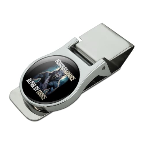 GRAPHICS & MORE Werewolf Alpha Satin Chrome Plated Metal Money Clip