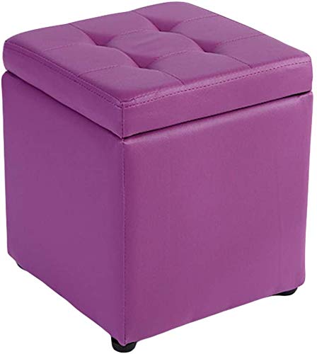 Pouf de rangement coffre similicuir pour cacher le désordre du salon