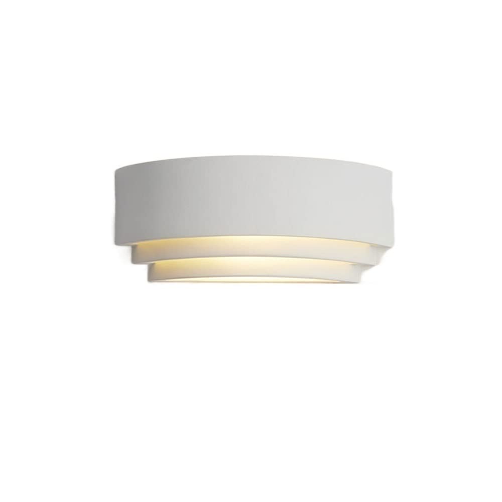 KXEcoLife Modern Round Resin Wall Sconces E14 Fashion Creative Light Night Lamp Suitable for Hallway, Bedroom, Study Decorative Lighting Fixture M/Blanche