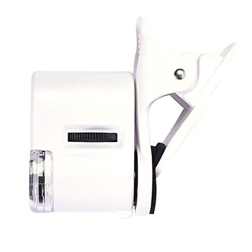 BIYI 60X HD Universal Mobile Phone Microscope Macro Lens Optical Zoom Magnifier Micro Camera Clip With LED Light Phone Lens