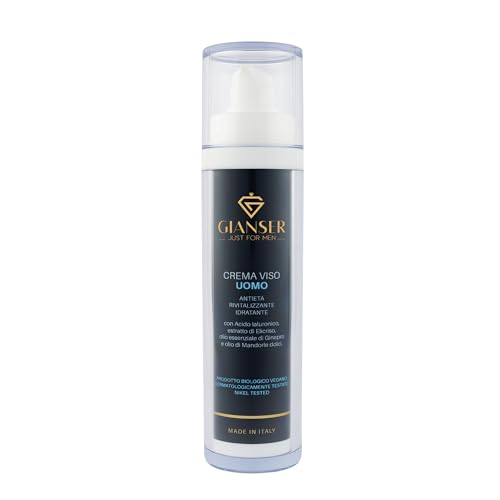 GIANSER just for men - Prestige Face Cream - Crema Facial Hombre Antiedad con Ácido Hialurónico - Hidratante y Antiarrugas – 50 ml