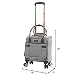 kensie Hudson Softside 3-Piece Spinner Luggage Set, Heather Gray - Image 2