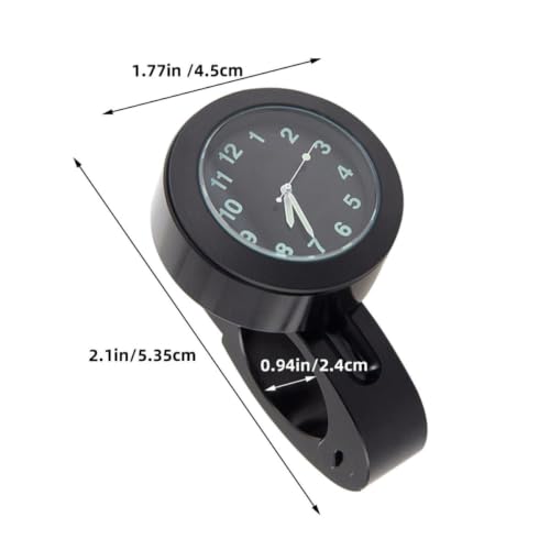 Reloj para manillar POPETPOP de 2 piezas negro y preciso para moto o bicicleta 2