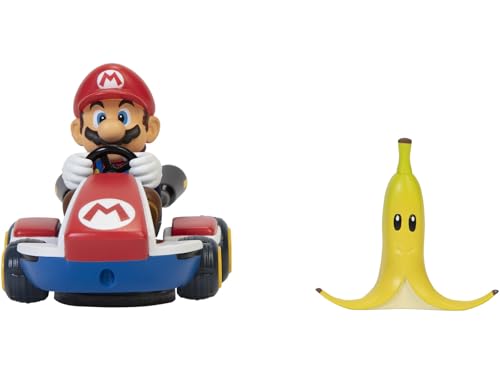 Super Mario Nintendo Vehículo de Juguete Mario con Funciones – El Juguete Realiza Multitud de Funciones (Giros 360º, Acrobacias) – Recomendado para Niños con 3 Años +
