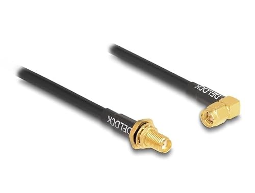Delock Câble d'antenne Prise SMA pour installation protégée contre les éclaboussures vers fiche SMA 90° Câble d'antenne - vue 2