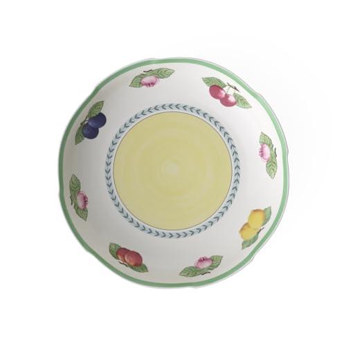 Villeroy & Boch French Garden Fleurence Pasta Serving Bowl, 15 in, Premium Porcelain, White/Colored