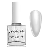 Chrome Nagellack Silber - Spiegelnagellack Metal Chrome Nagellack - Schnelltrocknend Nagelack Metallischer - Glänzende Langlebig & Chip Resistant Nail Polish ohne UV Lampe für Frauen(Silver, 10ml)