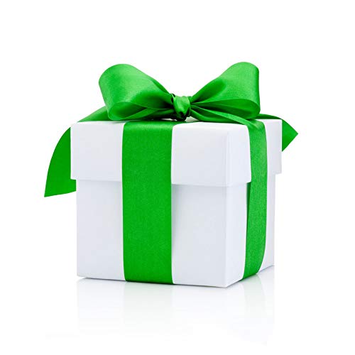 Image of Solid Color Double Faced Green Satin Ribbon 2 inch X 25 Yards, Ribbons Perfect for Crafts, Wedding Decor, Bow Making, Sewing, Gift Package Wrapping and More