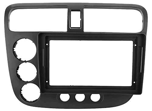 UGAR 7 y 9 Pulgadas Compatible para Honda Civic 2001-2006 2 DIN Kit Montaje Autoradio Marco Radio para Coche Cover