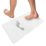 Alfombra Baño Diatomita Tipo Piedra Antideslizante, Alfombrilla Baño Diatomita Secado Rápido, Súper Absorbente para Ducha y Cocina del Hogar, Antibacteriana y Ultrafina para Suelo Elegante