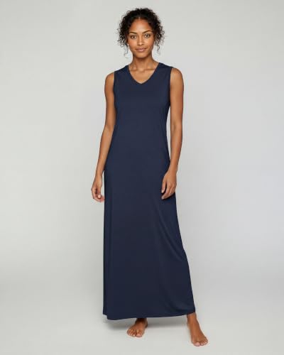 Image of Real Essentials 3 Pack: Women's Soft Tank Nightgown Sleeveless Nightshirt Sleep Dress (Available In Plus Size)