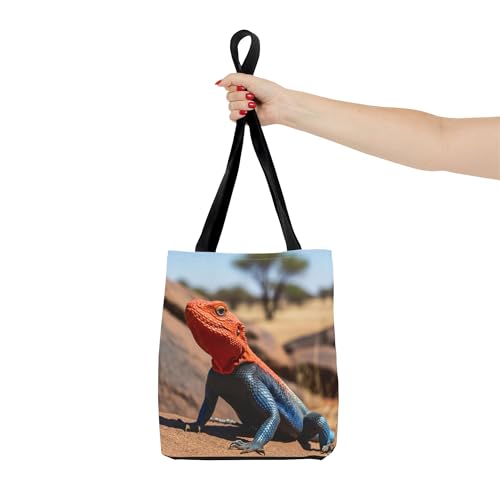 Agama Lizard Tote Bag – Premium Quality for Adventurers - Reinforced Stitching on Handles4