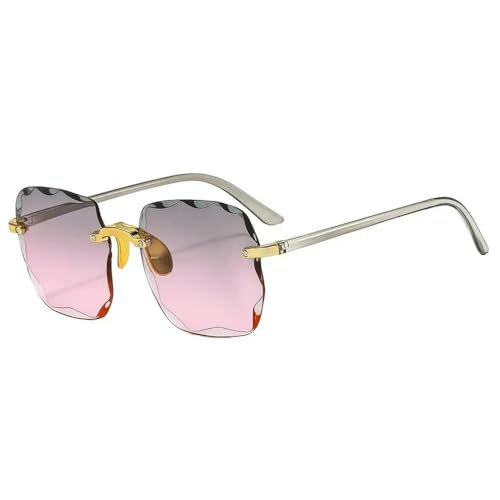 DMMWCX Sunglasses Women'S Frameless Square Fashion Eyeglasses Street Style Catwalk Sunglasses Visor-Sfh