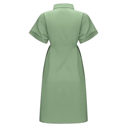 Robe de maternité décontractée en coton léger avec boutonnage avant - 3