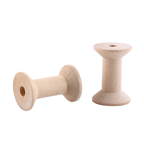 CHICIRIS Bobinas de Hilo Vacías Vacías de Madera Lijadas para la Decoración de Nutrientes 10 Piezas de Madera Color 47 Mm X31 Mm
