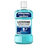 LISTERINE Total Care Zahnstein-Schutz 500 ml, schützende Mundspülung gegen Zahnstein mit 6 in 1 Wirkung, antibakterielles Mundwasser schützt vor Zahnfleischproblemen, bis zu 24h frischer Atem