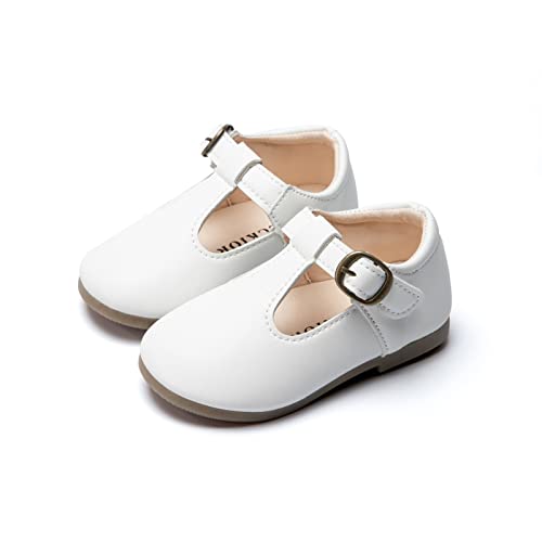 Girls Mary Jane Dress Flat Shoes School 𝐔niform T-Strap Ballet Flat Toddler Little Kid Performance Shoes Toddler Girl3