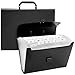 25-Pocket Expanding File Folder - Accordion Folder File Wallet Briefcase, Letter Size Business File Box with Handle, File Organizer for Home, Office, Classroom. Locking Closure, 10 x 10 x 3.1 Inches