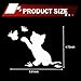WZP Cat Butterflies Decal, Cute Kitten Play Catching Butterfly Car Sticker, Waterproof Vinyl Car Window Bumper Decal, Removable Decoration Sticker for Vehicle Mirror Wall Laptop (White)