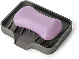 2Pcs Silicone Soap Dish, Auzass Double Anti-Slip Self Draining Soap Holder, Portable Soap Drainer Dish Tray for Shower, Bathroom, Kitchen, Counter Top and Travel, Keep Soap Bars Dry, Easy Cleaning
