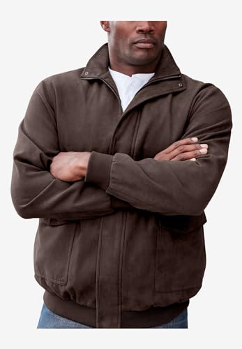KingSize Men's Big & Tall Microsuede Bomber Jacket3