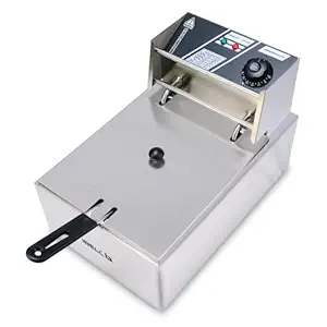iBELL DF610 Electric Deep Fryer 6 Litre, 2500W, Stainless Steel with Variable Temperature Control (Silver)