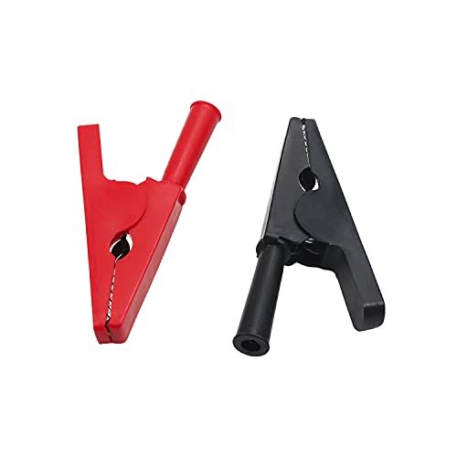 Fielect 5 Pcs Red & Black Alligator Clips - 3A 8mm Insulated Test Clips With Banana Jack - View #4