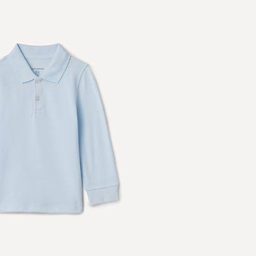 Image of Amazon Essentials Boys and Toddlers' Long-Sleeve Pique Polo Shirts for School Uniform, Multipacks
