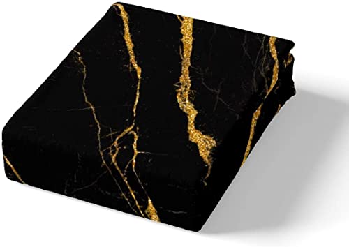 Marble Duvet Cover Black Golden Marble Bedding Set Modern Bedding & Linen For Kids Teens Women Men Abstract Art & Linen King Size - Image 2