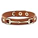 AWST International Vegan Leather Bracelet w/Gold Tone Snaffle Bit- Black
