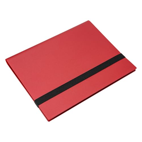 スポーツカードの収納ファイル PP套 ポータブルファスナーカードコレクション カードファイル トレカ バインダー カードケース スリーブ対応 ゲーム(赤です, 4ポケット160枚収納)