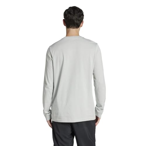 adidas Men's Size Tech Metallic Long Sleeve T-Shirt, Wonder Silver, Small Tall2