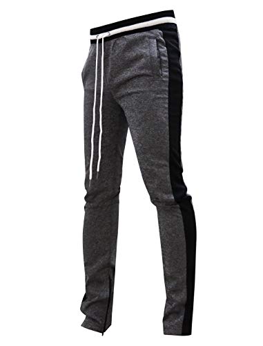 Image of SCREENSHOT Screenshotbrand Mens Hip Hop Slim Fit Track Pants - Athletic Jogger Bottom with Side Taping