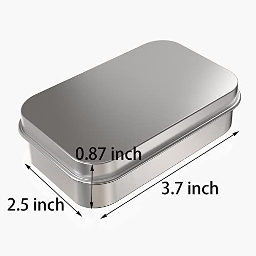 Hulless UB-1711112156 12 Pcs Metal Hinged Tin Box Container Mini Portable Small Storage Container Kit thumb #2