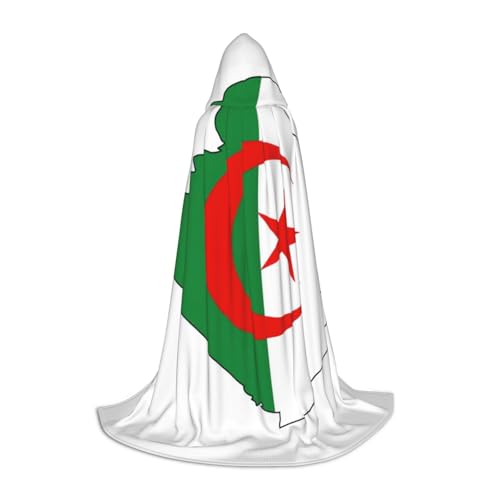 Cape Algérie imprimée longue avec capuche pour fêtes costumées
