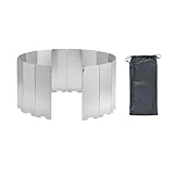 16 Piezas, Paravientos Paellero Cortavientos Camping Gas Parabrisas Plegable, Portátil Y Resistente Al Calor Para Cocinas De Gas De Camping Al Aire Libre Con Bolsa De Almacenamiento