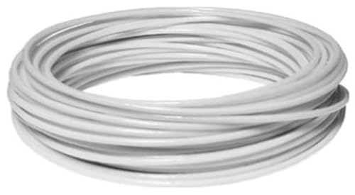 Clothesline Wire, Plastic Coated, White, 100-Ft.