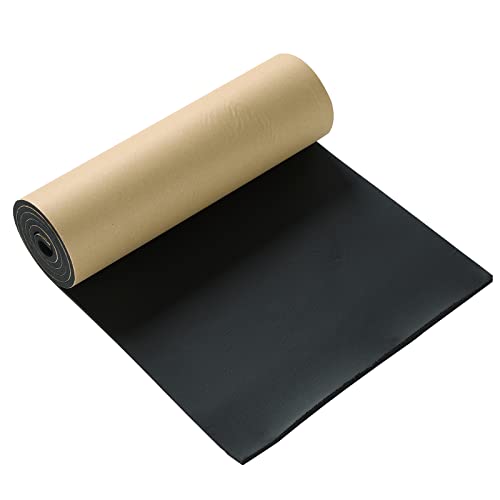 AMGSH Sponge Neoprene with Adhesive Foam Rubber Sheet, 1/4' T x 12' W x 54' L, 4.5 Sqft for...